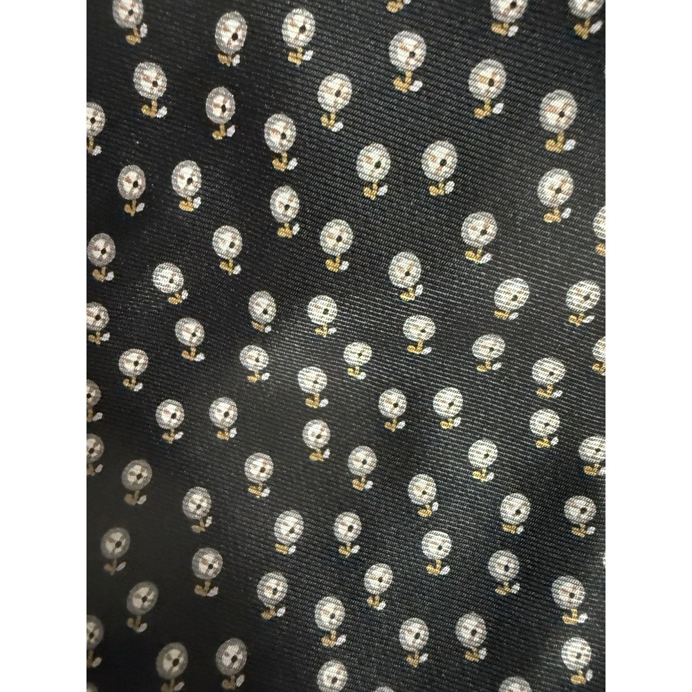Hermès Paris Silk Tie Black Micro Pattern Novelty Print Made in France - Picture 4 of 6